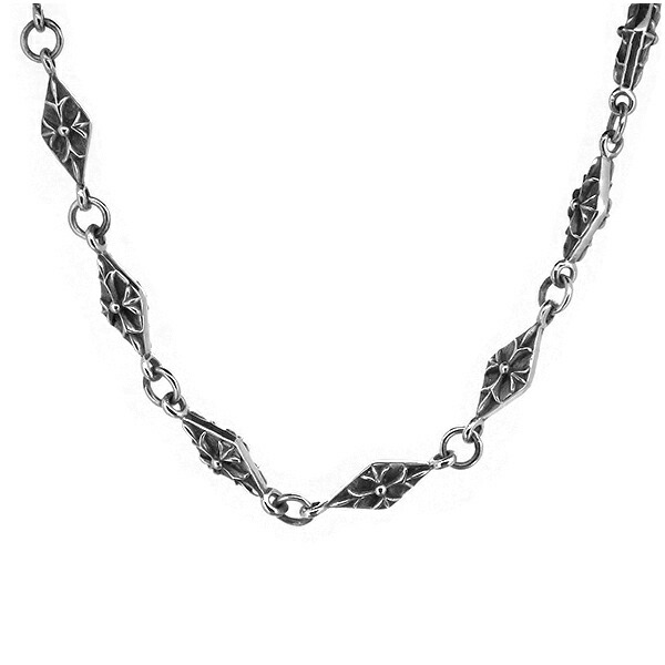 楽天市場】シルバー デザインチェーン クロス フレア ダイヤ ひし形