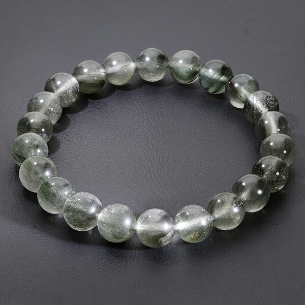 楽天市場】グリーンルチルクォーツ ブレスレット 8.7mm 17.5cm メンズM