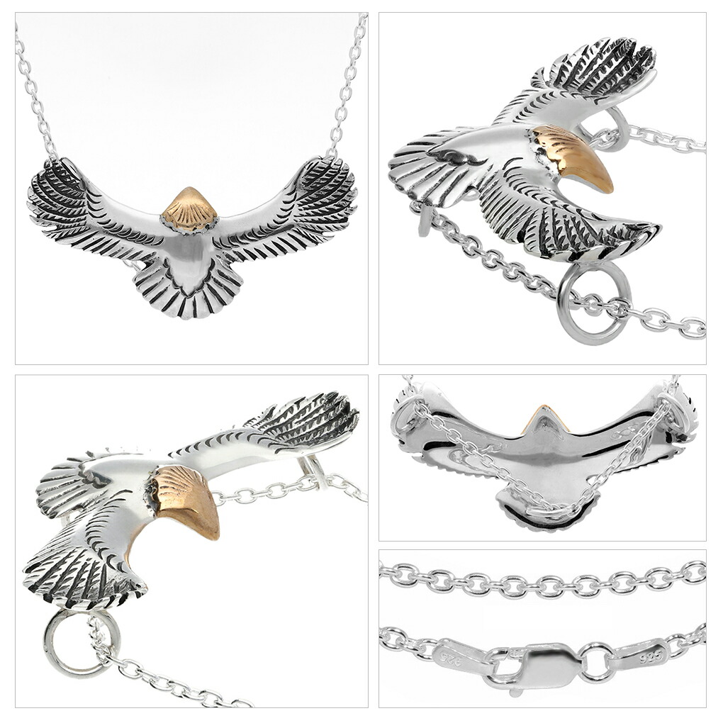 楽天市場】ネイティブ イーグル シルバー ネックレス ペンダント 小