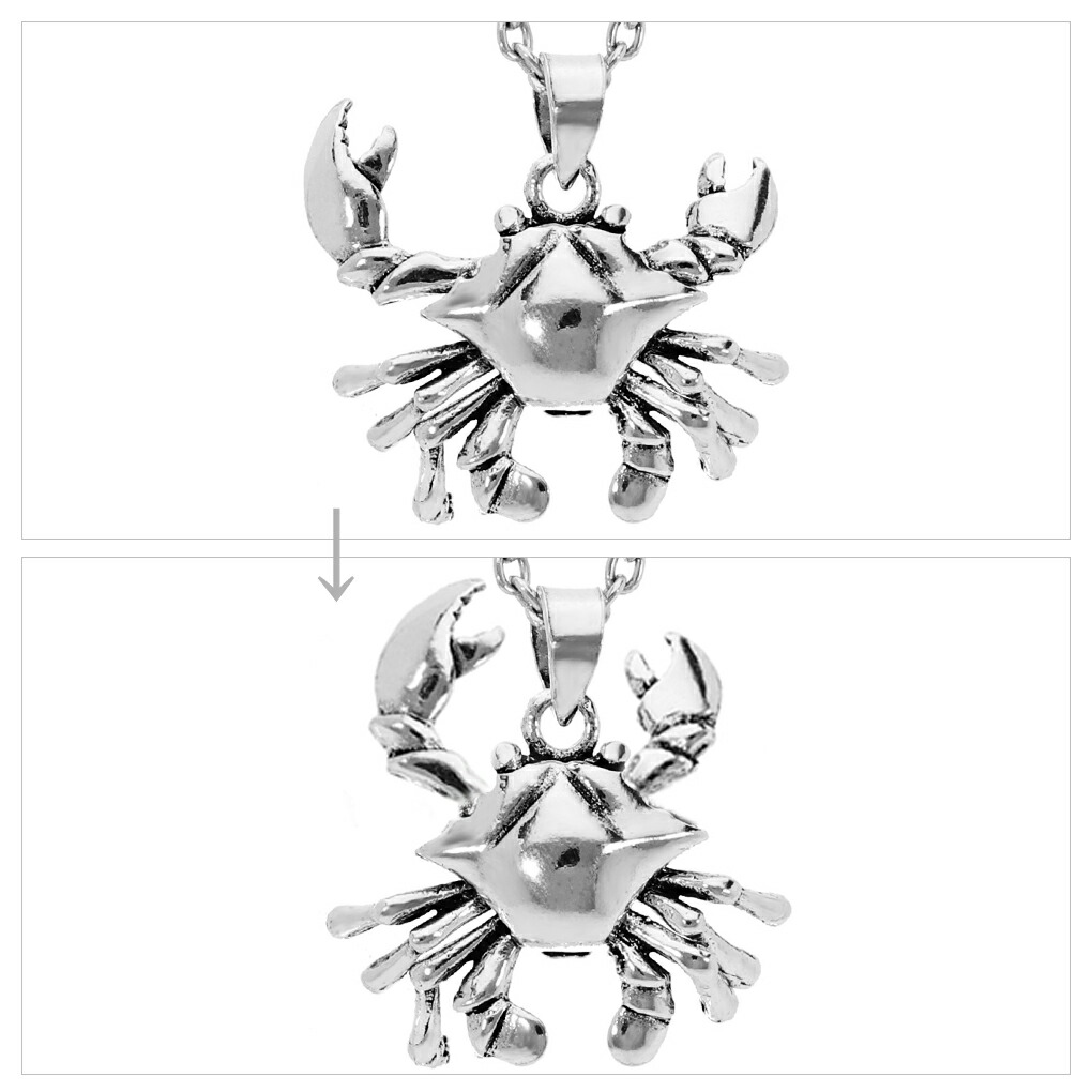 楽天市場】カニ 立体 シルバー ネックレス ペンダント ペンダント