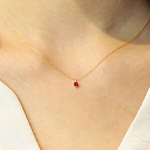 楽天市場】K18 天然 ルビー 0.1ct 一粒ネックレス 送料無料 高品質