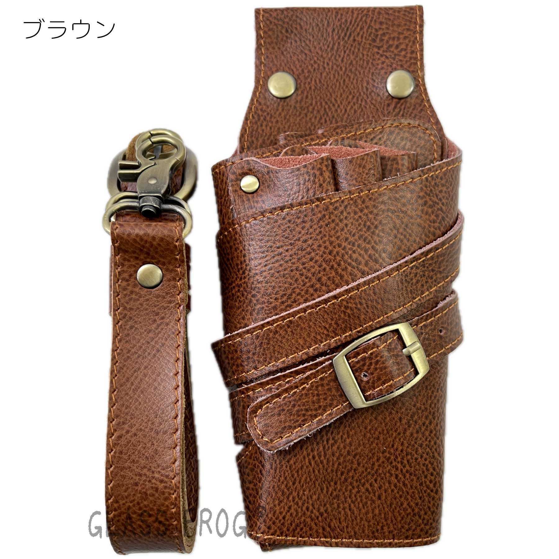 楽天市場】本革シザーケース スリムタイプ 本革ベルト付 送料無料 本革