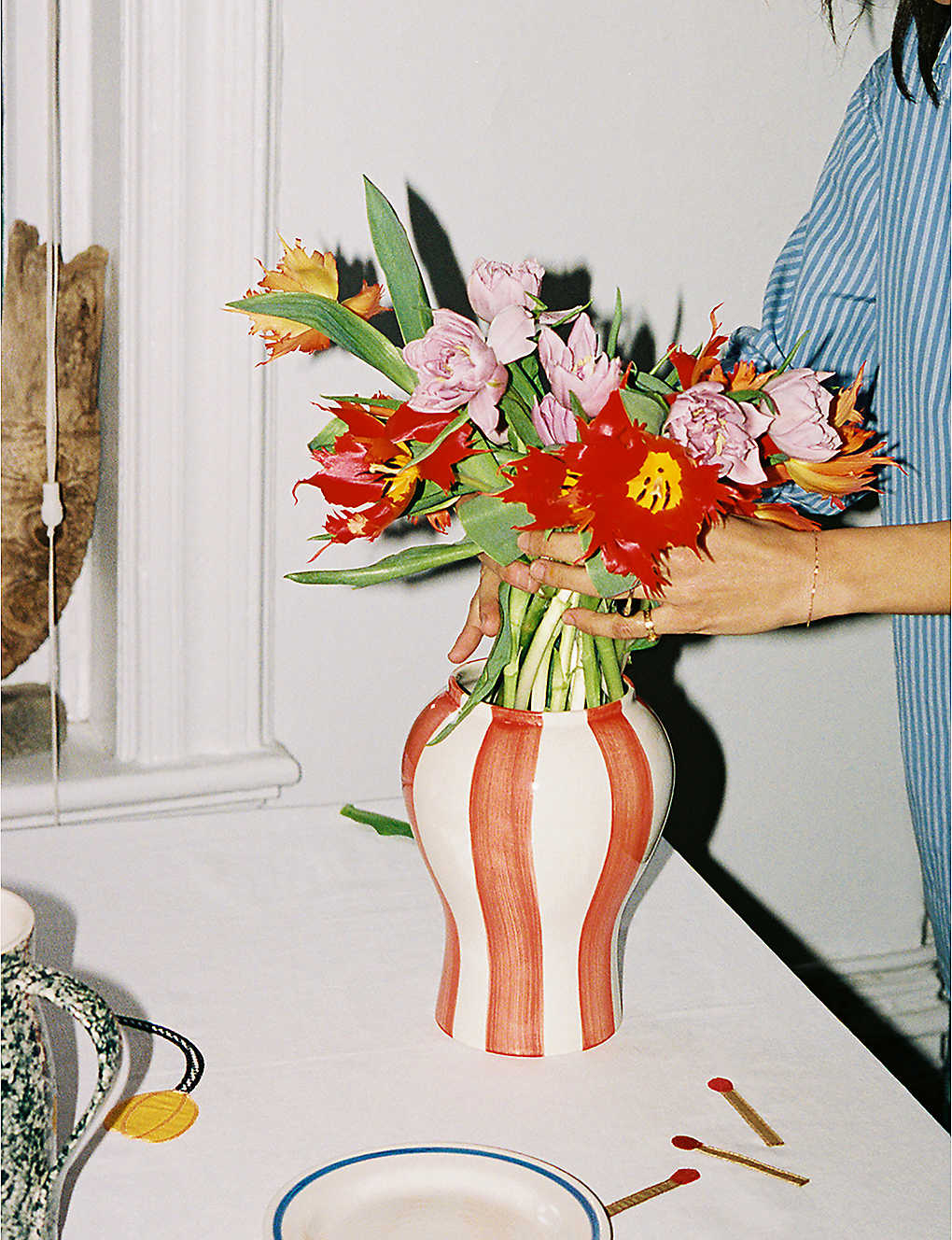 HAY 花瓶 ソブレメサ ベース ストライプ 北欧デザイン HAY 花瓶