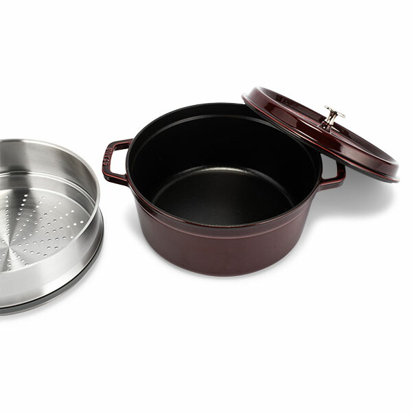 楽天市場】ストウブ 鍋 Staub ココットラウンド / スチーマーセット