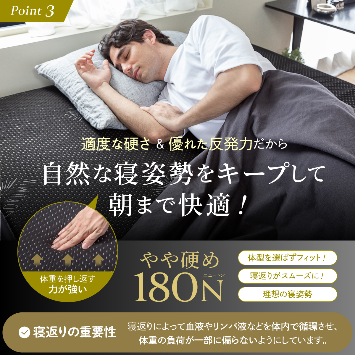 楽天市場】【楽天1位】 GOKUMINマットレス 男のマットレス 高反発