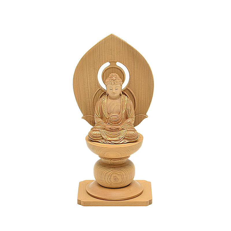 楽天市場】【仏像】木製仏像「釈迦如来」2寸（総丈19cm） 香木材・四方