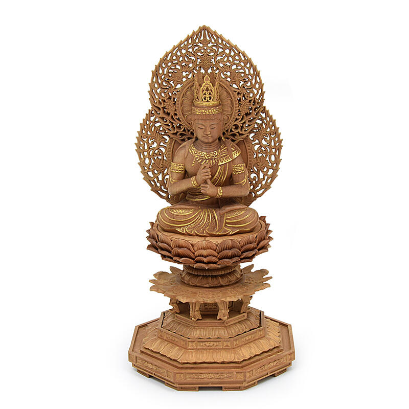 楽天市場】【仏像】木製仏像「大日如来」白檀（びゃくだん）材3寸