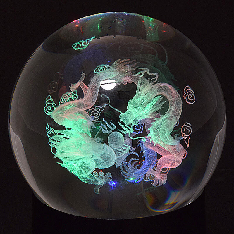 楽天市場】【縁起物】水晶-双龍（ドラゴン）◇水晶製（径8cm）【ライト