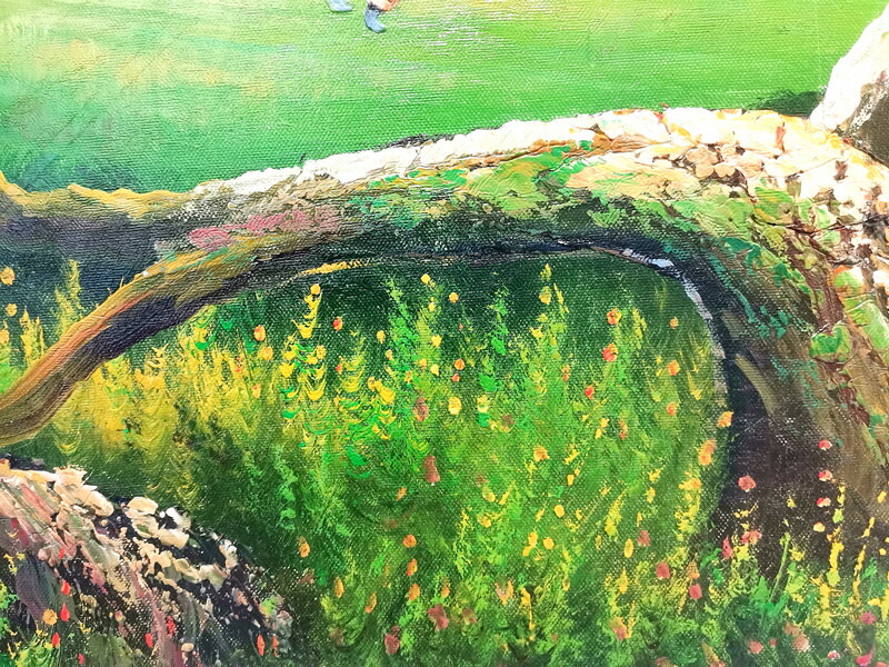 楽天市場】手描き油絵 鷹＆象 インテリア絵画 肉筆油絵 アートパネル