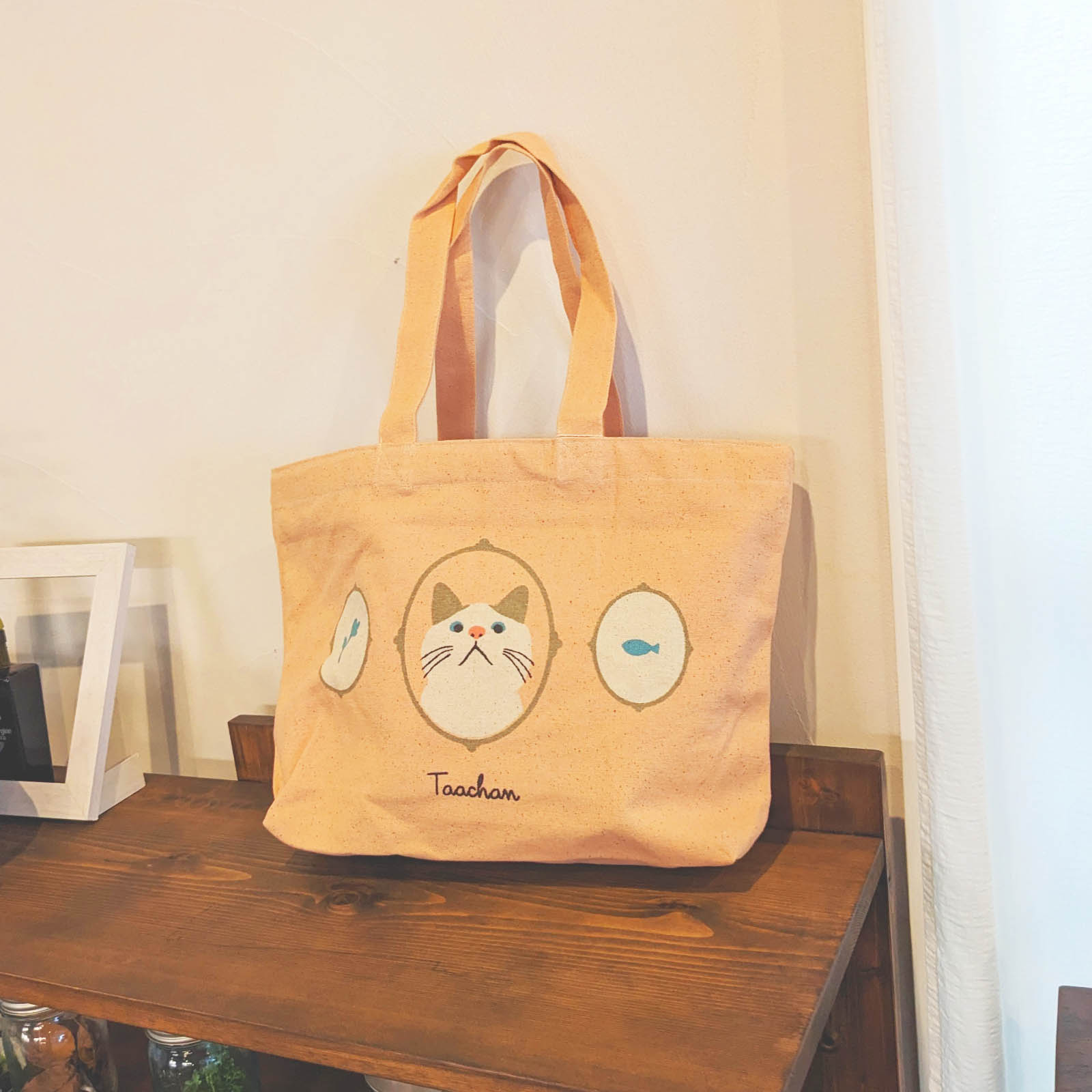 楽天市場】白猫ターチャン カメオトートバッグ レディース 猫モチーフ