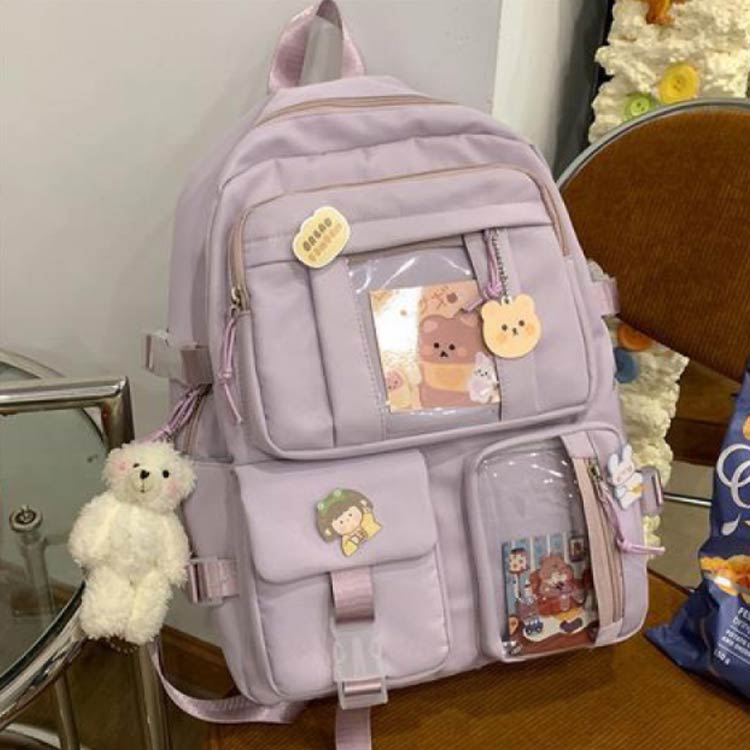 楽天市場】バックパック 缶バッジ 痛バ クリアバッグ ポケット