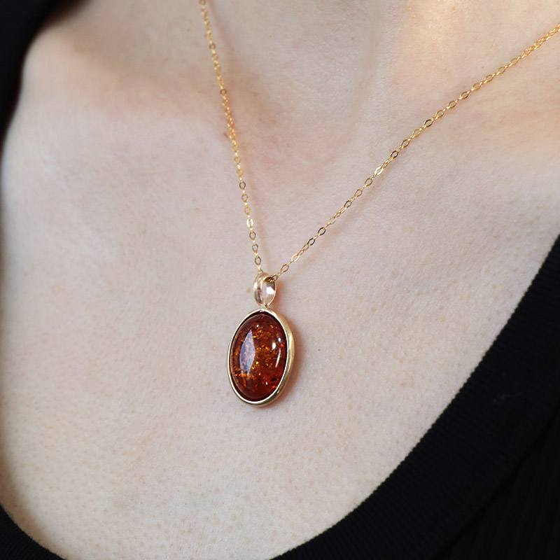 楽天市場】天然琥珀 ネックレス / バルティック アンバー 琥珀 こはく