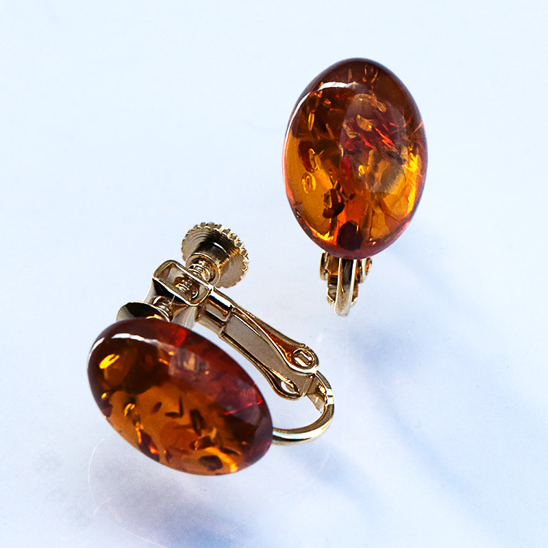 楽天市場】天然琥珀 ピアス イヤリング / 14KGF ゴールドフィルド