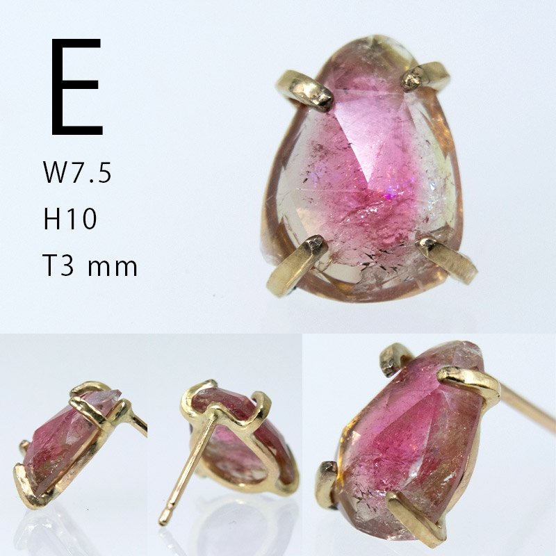 楽天市場】ウォーターメロン トルマリン ピアス / 14KGF ゴールド