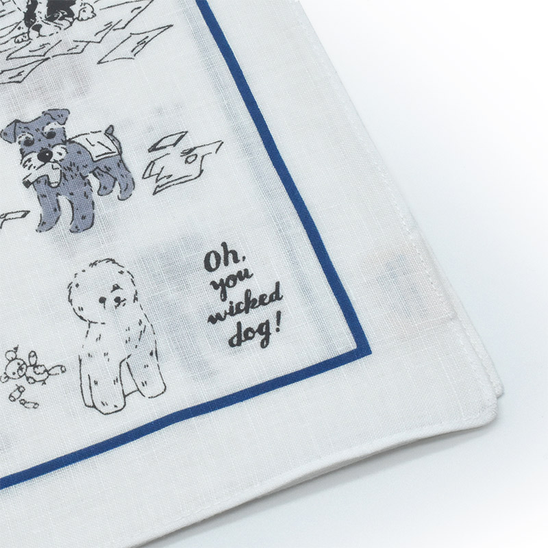 楽天市場】日本製 リネン ハンカチ 犬柄 猫柄 ウィキッドシリーズ