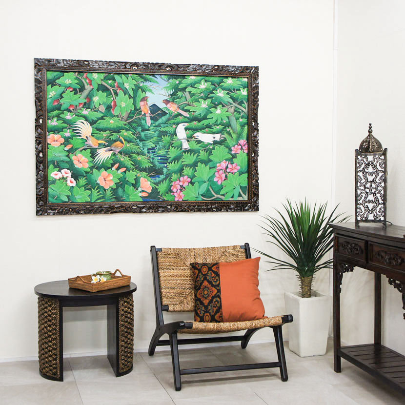 楽天市場】【送料無料！】バリ絵画・特大熱帯花鳥・ハイクラス（PA-006