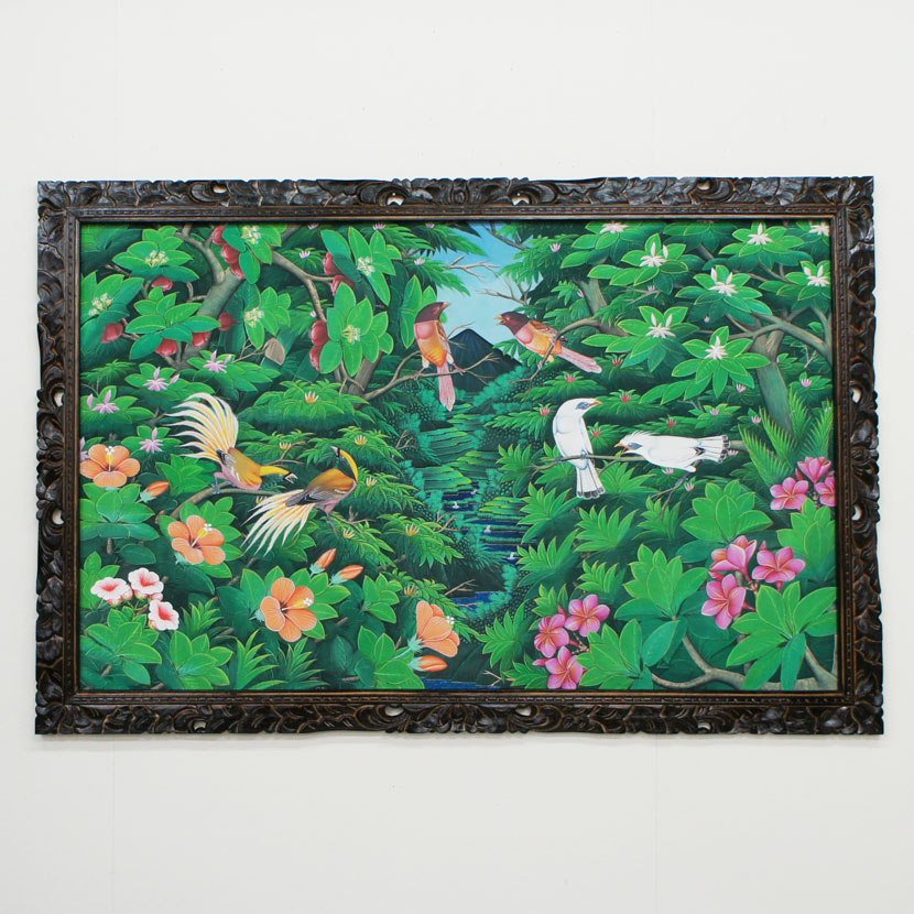 楽天市場】【送料無料！】バリ絵画・特大熱帯花鳥・ハイクラス（PA-006
