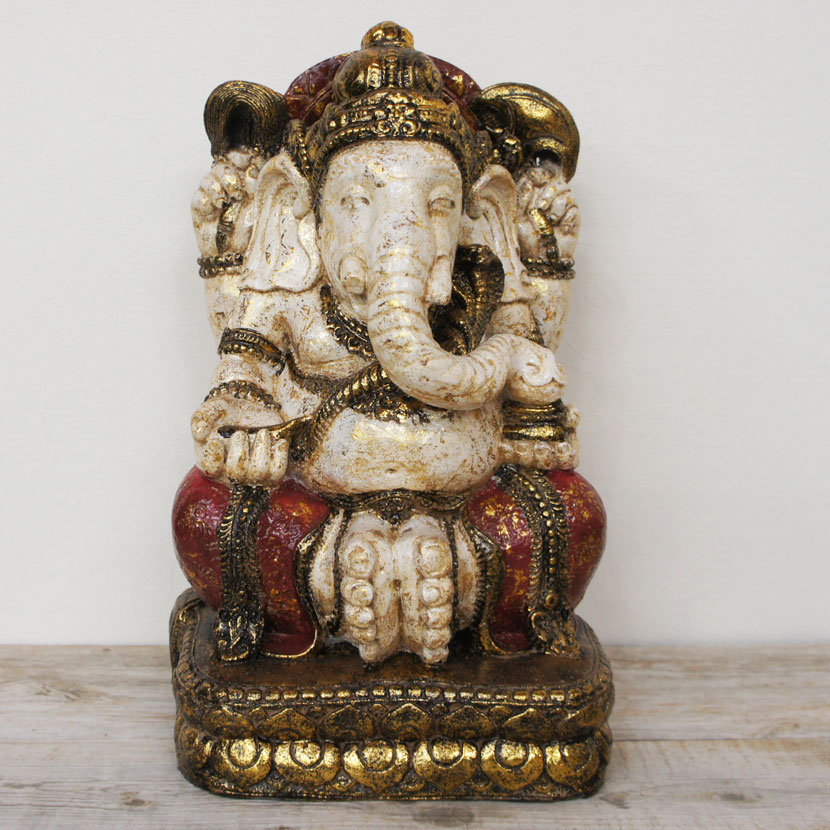 楽天市場】【送料無料！】アジアン雑貨 ガネーシャのオブジェ レッド