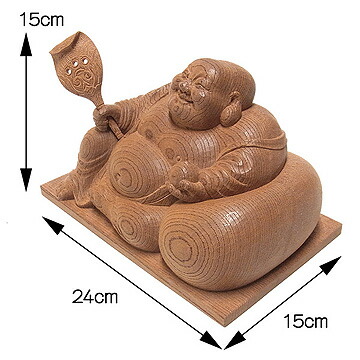 楽天市場】極上欅 布袋 木地仕上げ 高さ15cm 木彫り 置物 彫刻 七福神