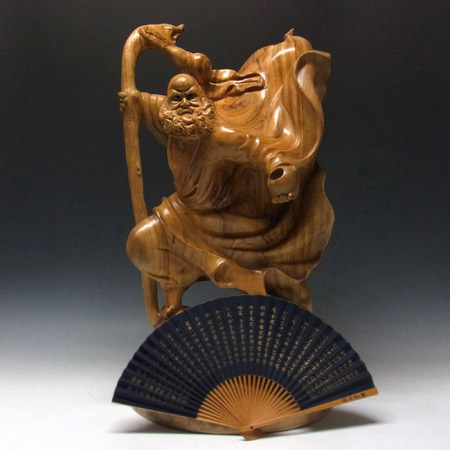 楽天市場】木彫り 達磨大師 66cm 楠製 木彫りの達磨大師 だるま ダルマ