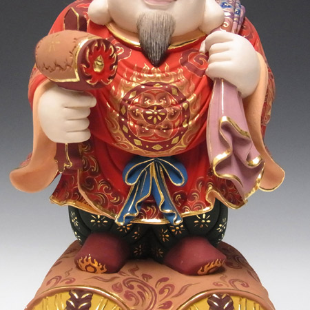 楽天市場】木彫り 仏像 彩色大黒天 立像 高さ34cm 楠製 大黒様 置物