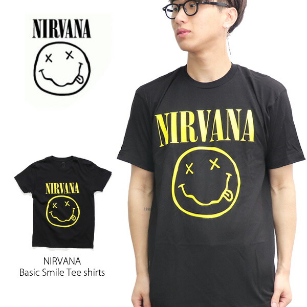 楽天市場】ニルヴァーナ【NIRVANA】BASIC スマイル Tシャツ ロックT