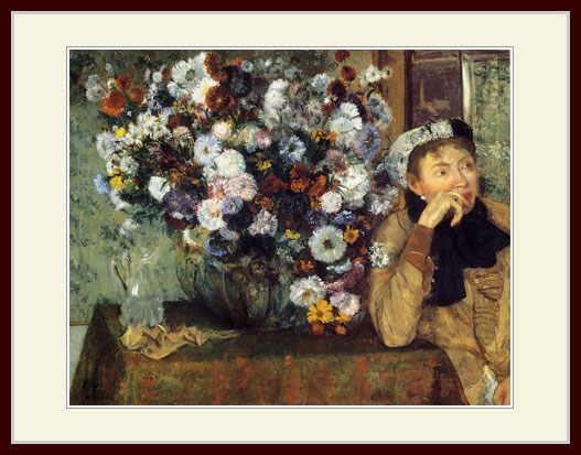 楽天市場】ドガ・[花のある花瓶に寄りかかる婦人] : グーピルギャラリー