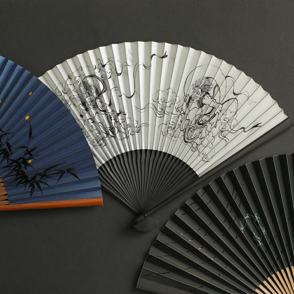 楽天市場】扇子 メンズ ユニセックス 紙扇子 脇ウルシ 風神雷神