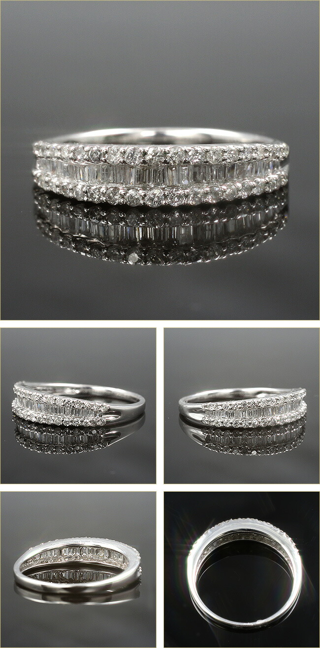 楽天市場】ダイヤモンド リング テーパーカット 0.5ct K18 YG,PG