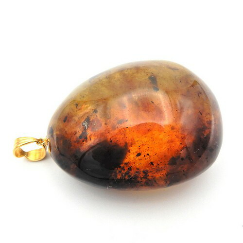 楽天市場】【動画あり】ブル―アンバー 琥珀 ペンダントトップ