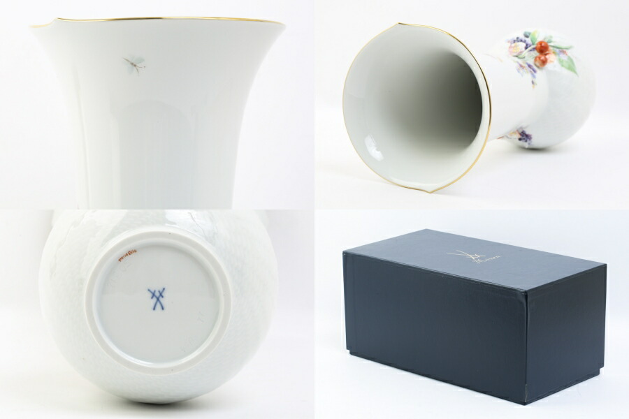 楽天市場】Meissen マイセン 波の戯れ チェリー フラワーベース 花瓶