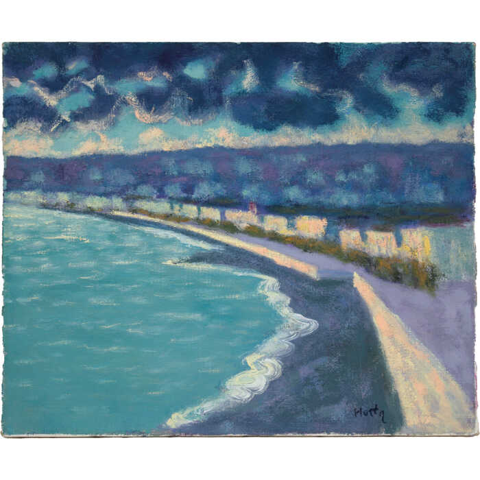 楽天市場】絵画 堀田高 油絵・油彩画 『ニース たそがれ』 夕日 海