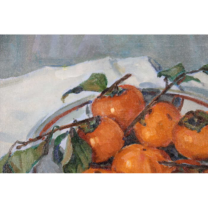 楽天市場】絵画 三浦鮮治 油絵・油彩画 『柿』 果実 果物 静物 力強い