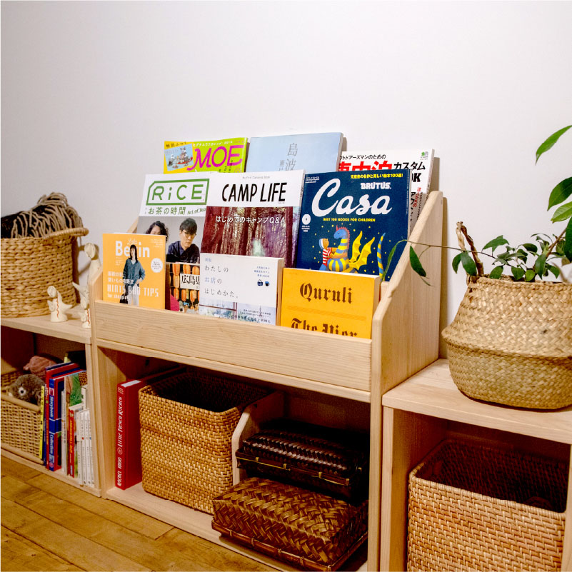 楽天市場】【期間中P2倍】 絵本棚 ヒノキ おしゃれ スリム おもちゃ