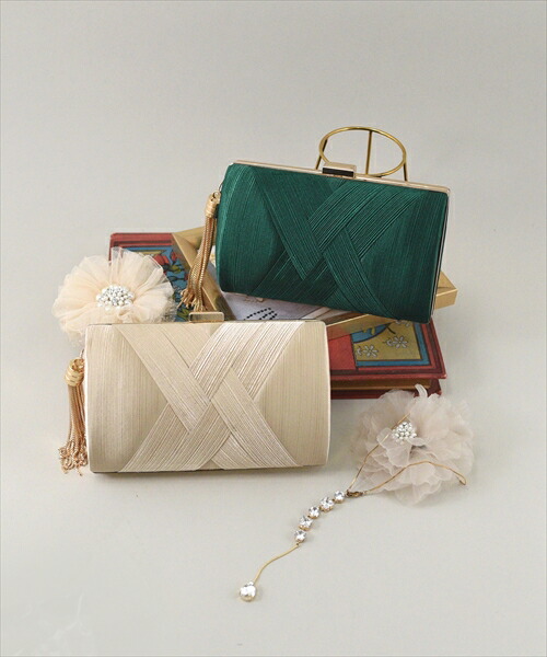 楽天市場】styiro【63%OFF!】パーティバッグ サテンクロス ハード