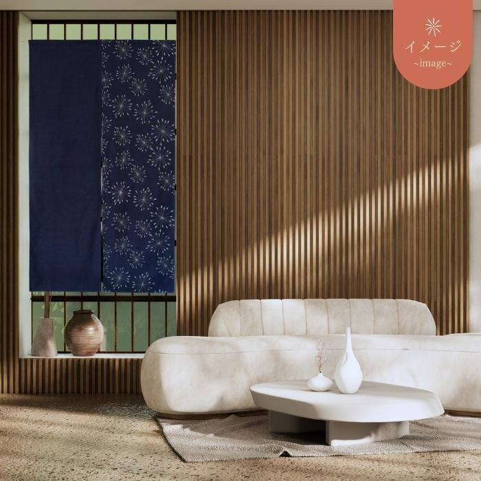 楽天市場】武州藍 のれん 春 夏 目隠し 透けにくい 和室 藍染 暖簾