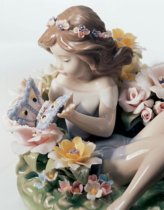 楽天市場】蝶と戯れる小妖精 リヤドロ LLADROフィギュリン フェアリー