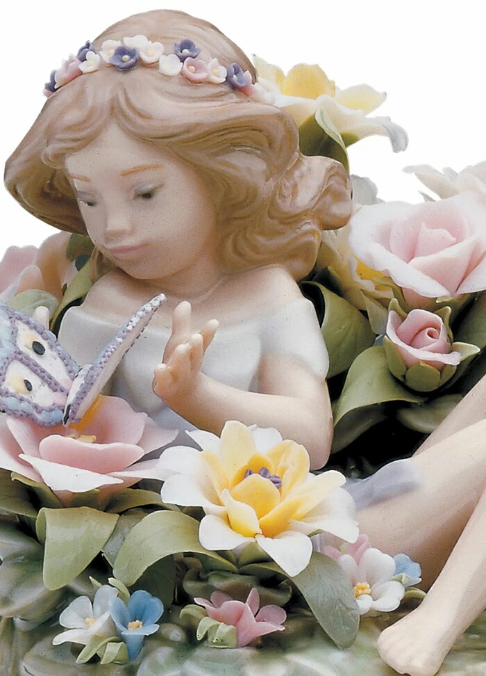 楽天市場】蝶と戯れる小妖精 リヤドロ LLADROフィギュリン フェアリー