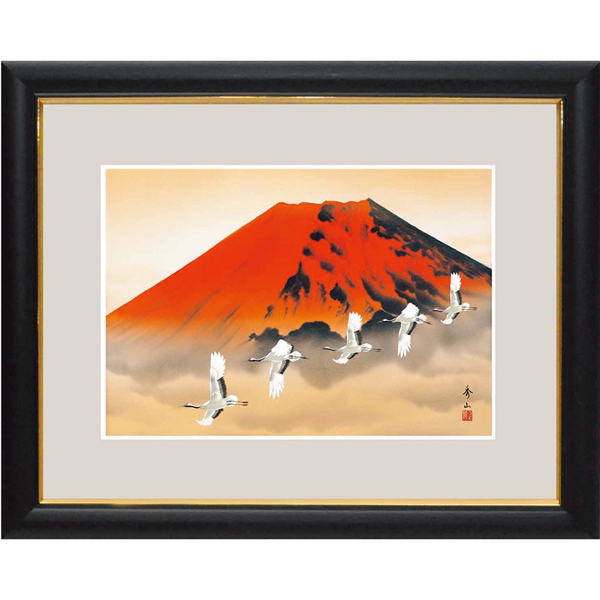 楽天市場】縁起額 赤富士飛翔 鈴木秀山 金運上昇・家運隆盛 : 光ネット