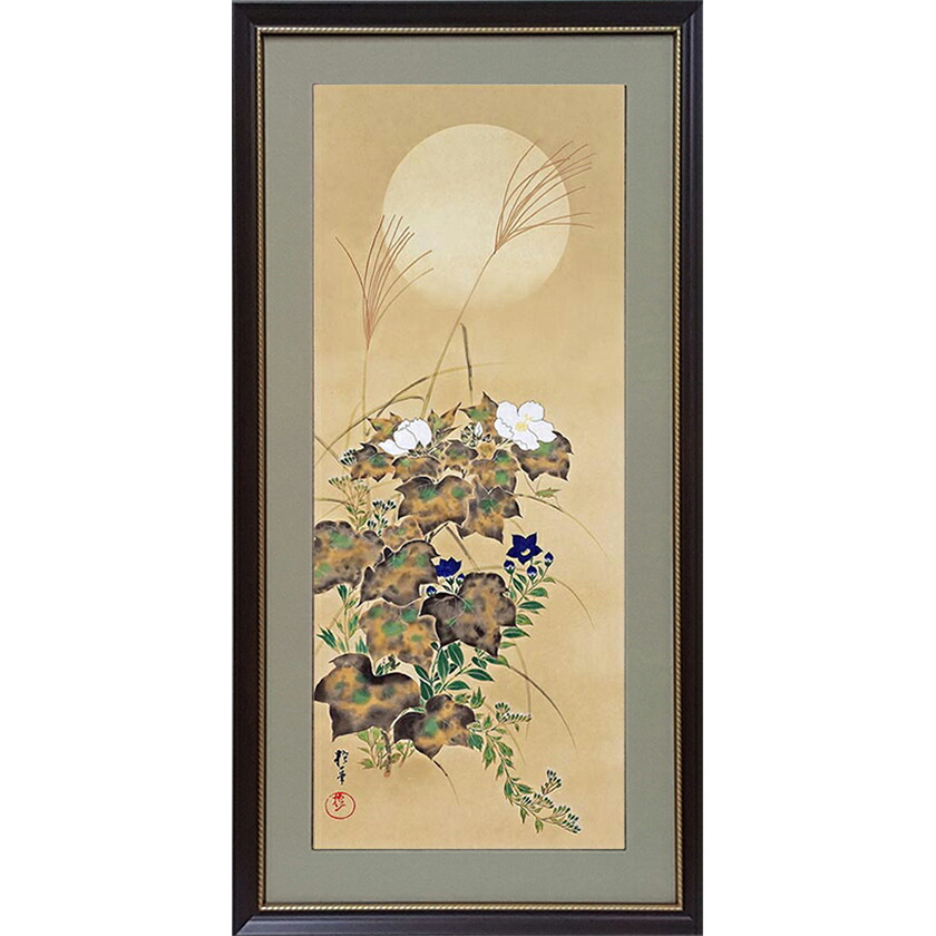 真作】掛軸 大矢黄鶴 花鳥図 日本美術院院友 逸品 P22 【公式通販】