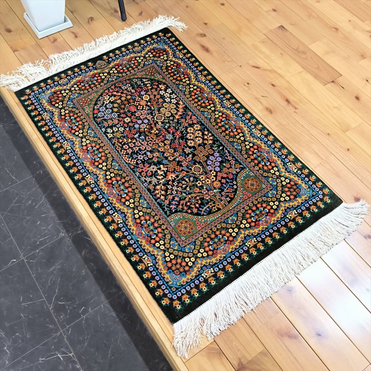 楽天市場】ペルシャ絨毯 【本物イラン産】 88x61cm クム シルク