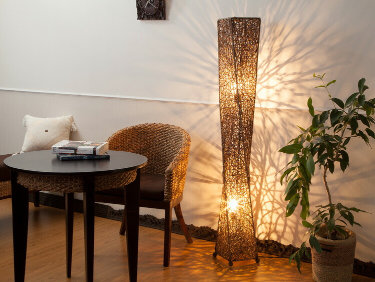 楽天市場】アジアン 間接照明 置き型 籐 アジアンランプ バリ風 ライト