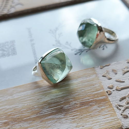 楽天市場】sign グリーンアパタイト 大粒 リング 天然石 シルバー 指輪