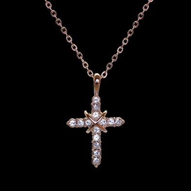 楽天市場】ネックレス レディース クロス ペンダント スワロフスキー