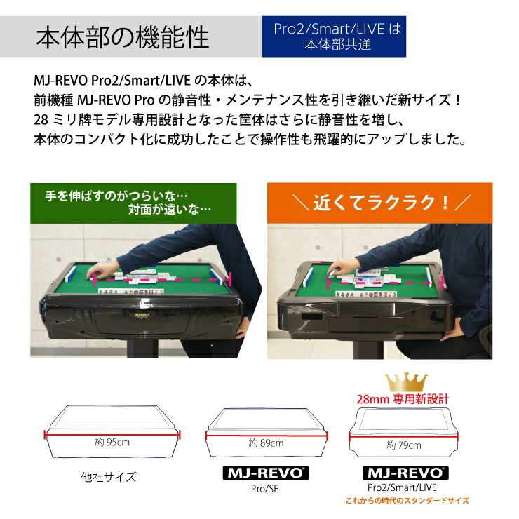 楽天市場】全自動麻雀卓 MJ-REVO Pro2 3年保証 静音タイプ : 麻雀卓の