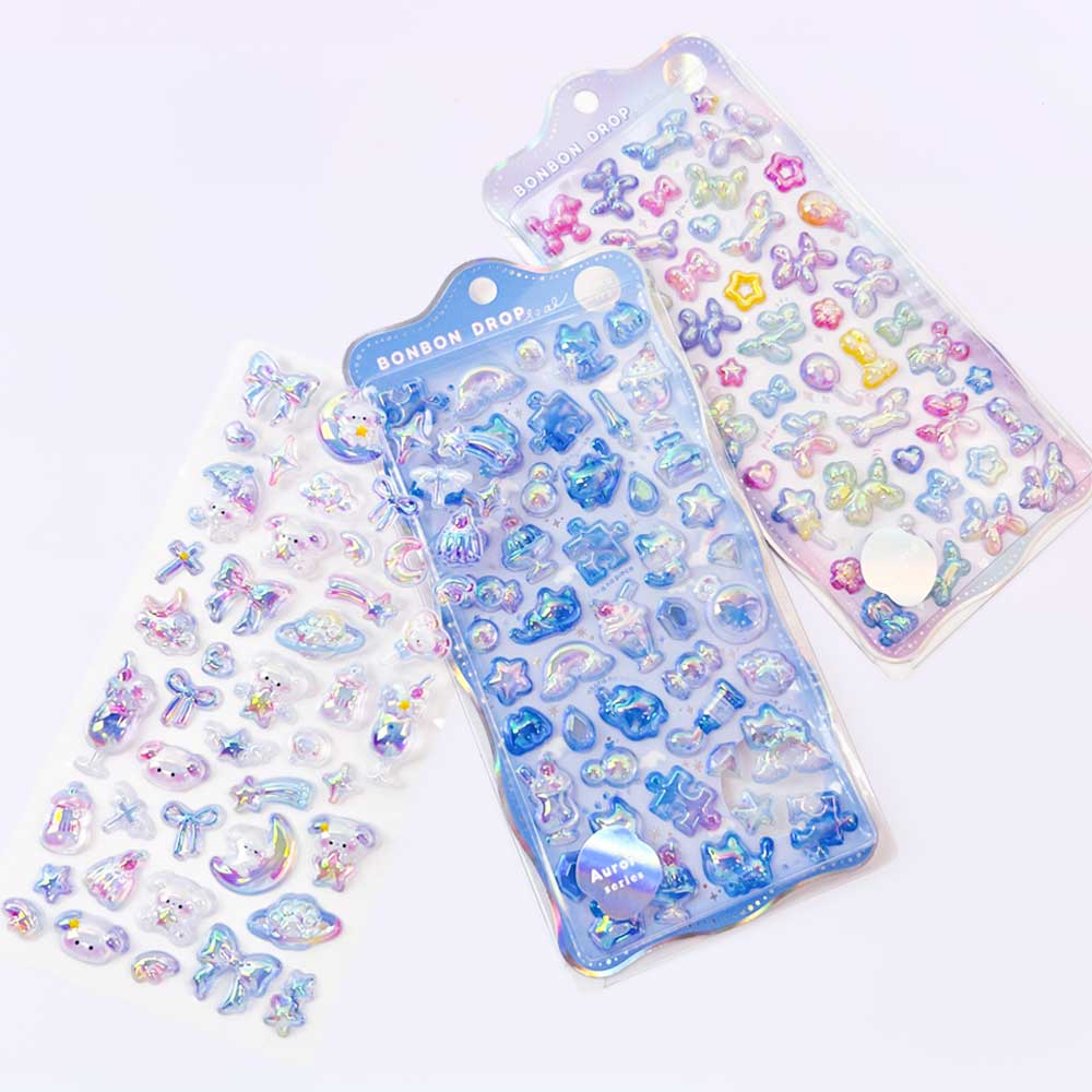 楽天市場】ボンボンドロップシール オーロラ 販売店 立体 シール