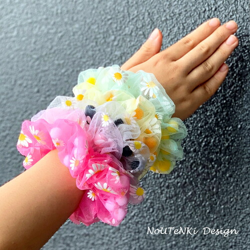 楽天市場】マーガレット チュール ポンポン シュシュ (1つ) ナチュラル