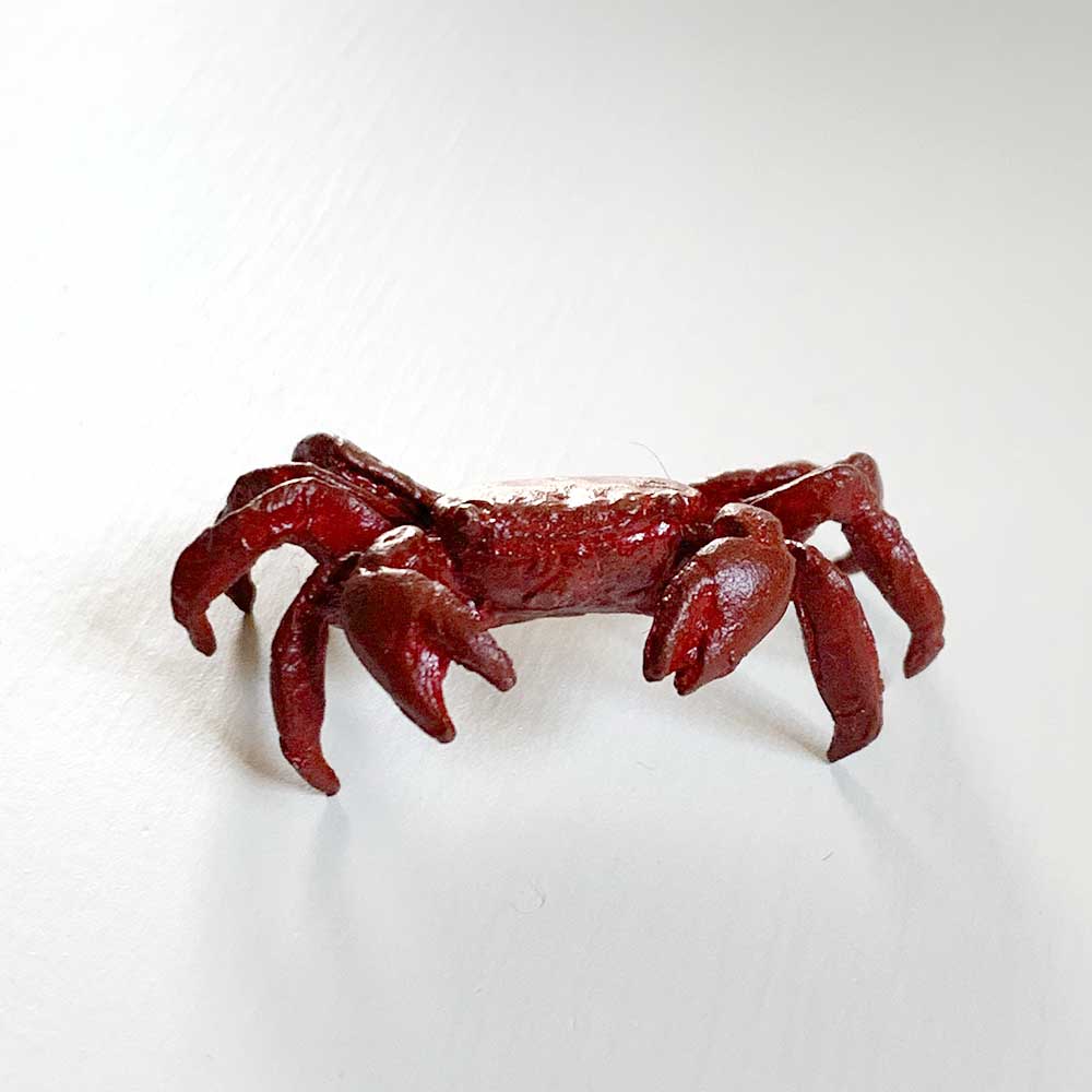 楽天市場】ミニチュア 置物 飾り フィギュア 銅製蝋型 蟹（カニ）小 赤
