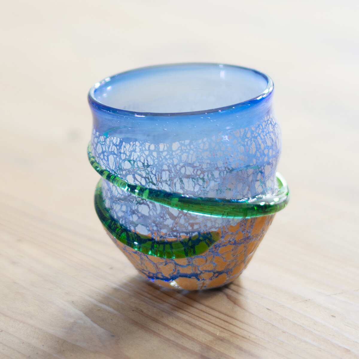 楽天市場】宙吹ガラス工房虹 稲嶺盛一郎 琉球ガラス 土紋波巻宙吹