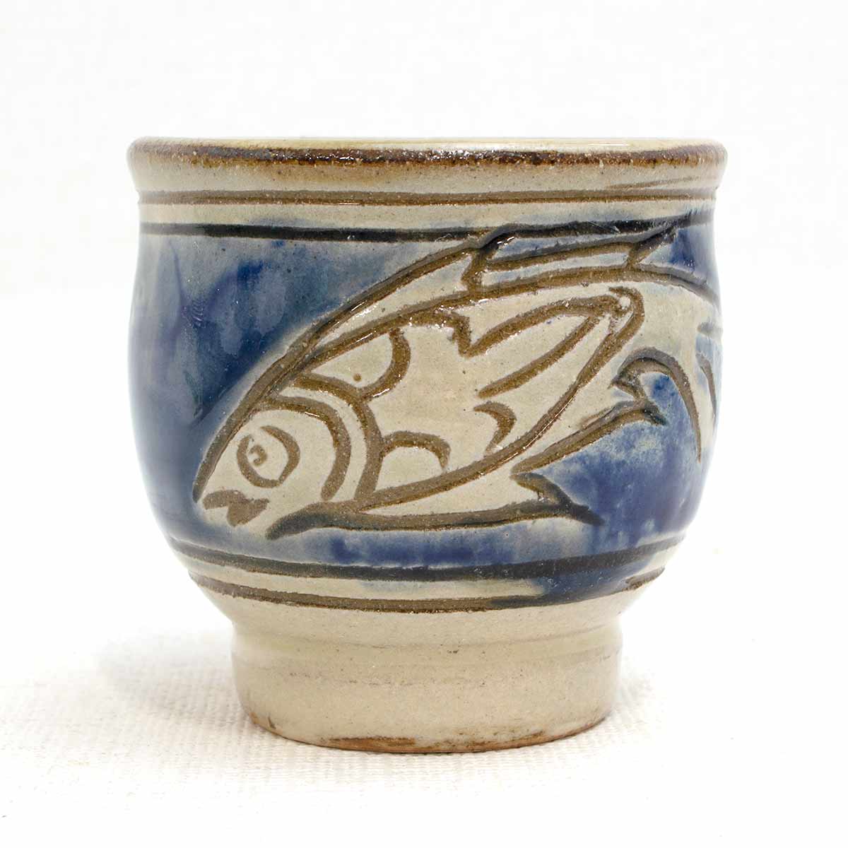 楽天市場】金城吉彦作 読谷壷屋焼 湯呑 小 全9柄(2-1) 沖縄 魚紋 海老